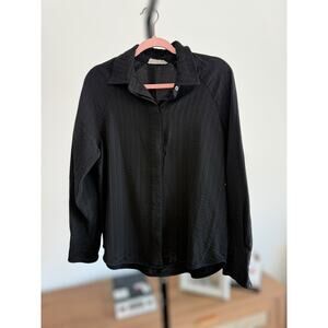 Everlane Long Sleeve Regular Fit Casual Button Down Shirt Black Women's Size 6